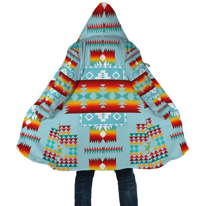 Blue Pattern Style Native Cloak