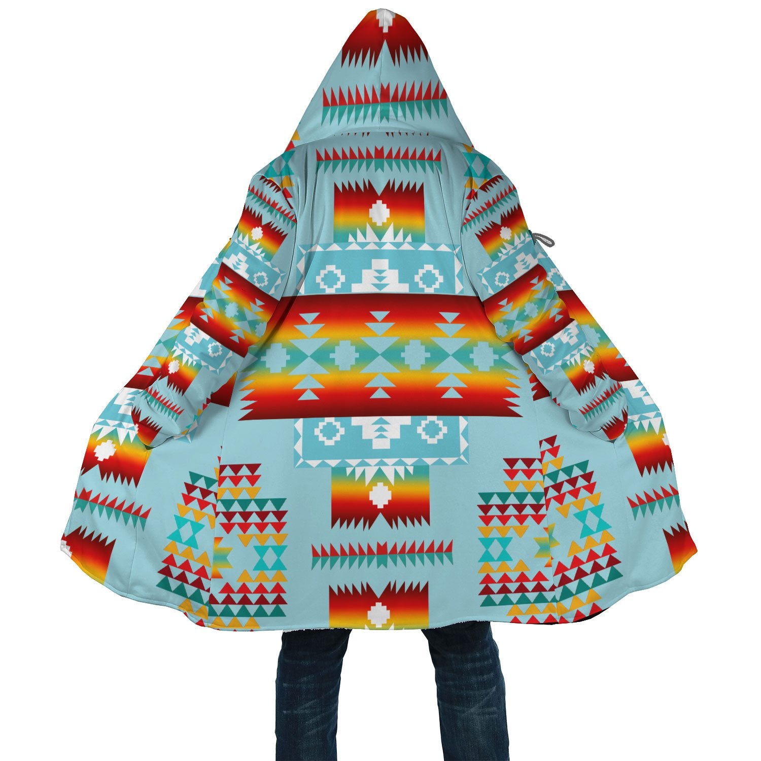 Blue Pattern Style Native Cloak