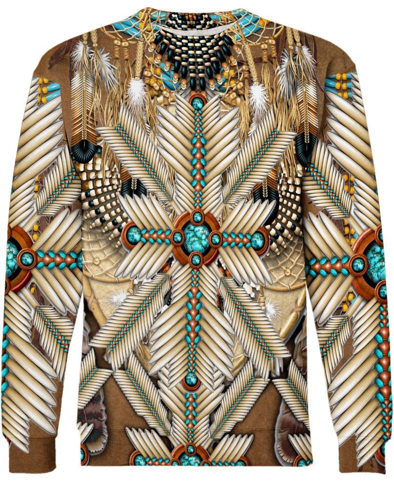 Brown White Bead Feather NBD