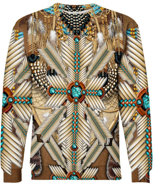 Brown White Bead Feather NBD