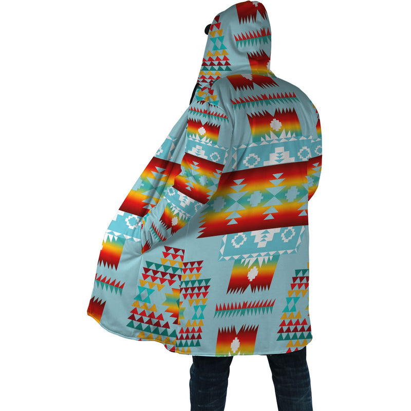 Blue Pattern Style Native Cloak