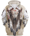 Native Buffalo Skull 3D Hoodie - Native American Pride Shop