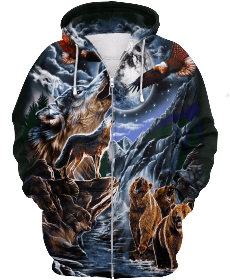 Native Animal 3D Hoodie - Native American Pride Shop
