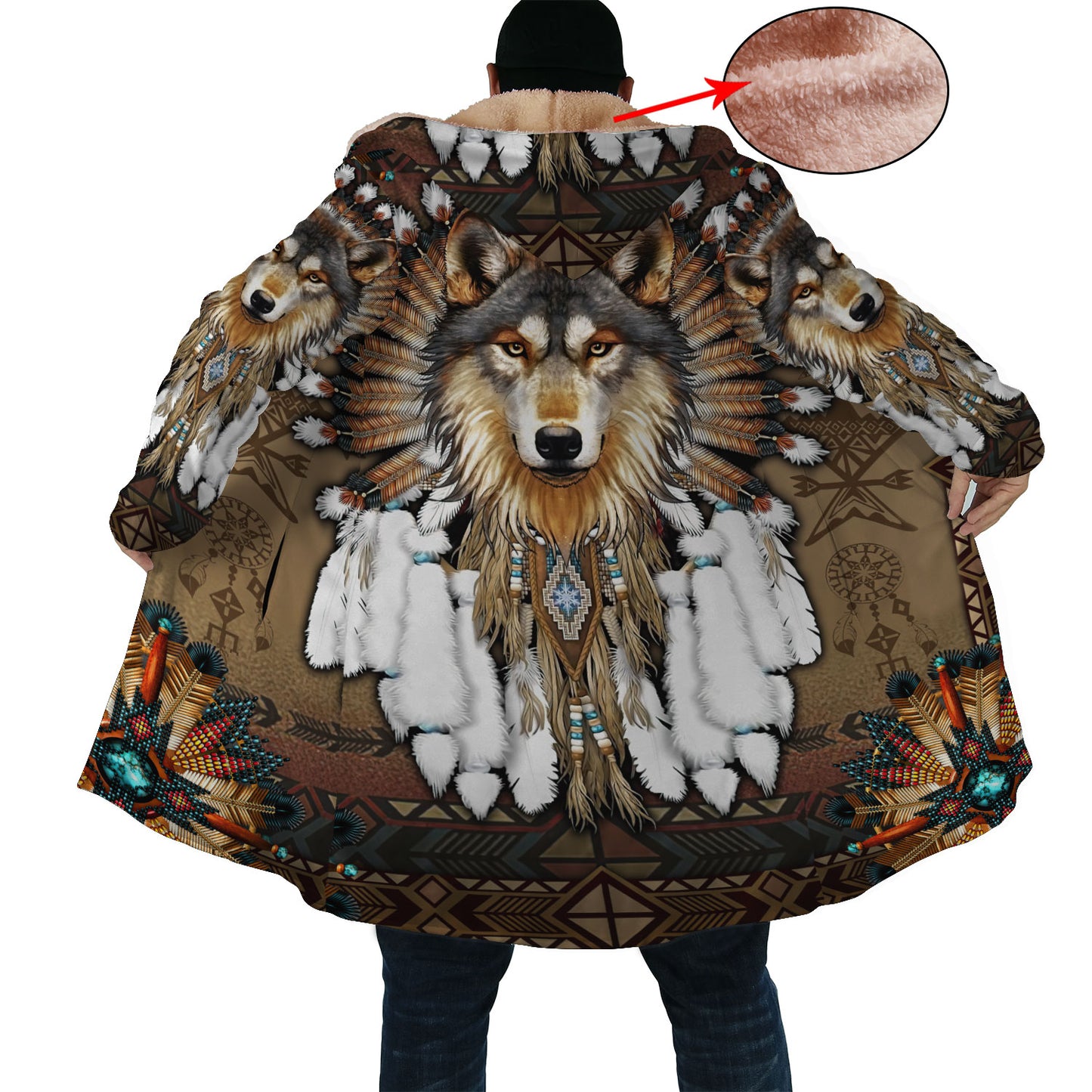 Wolf Native Pattern Cloak