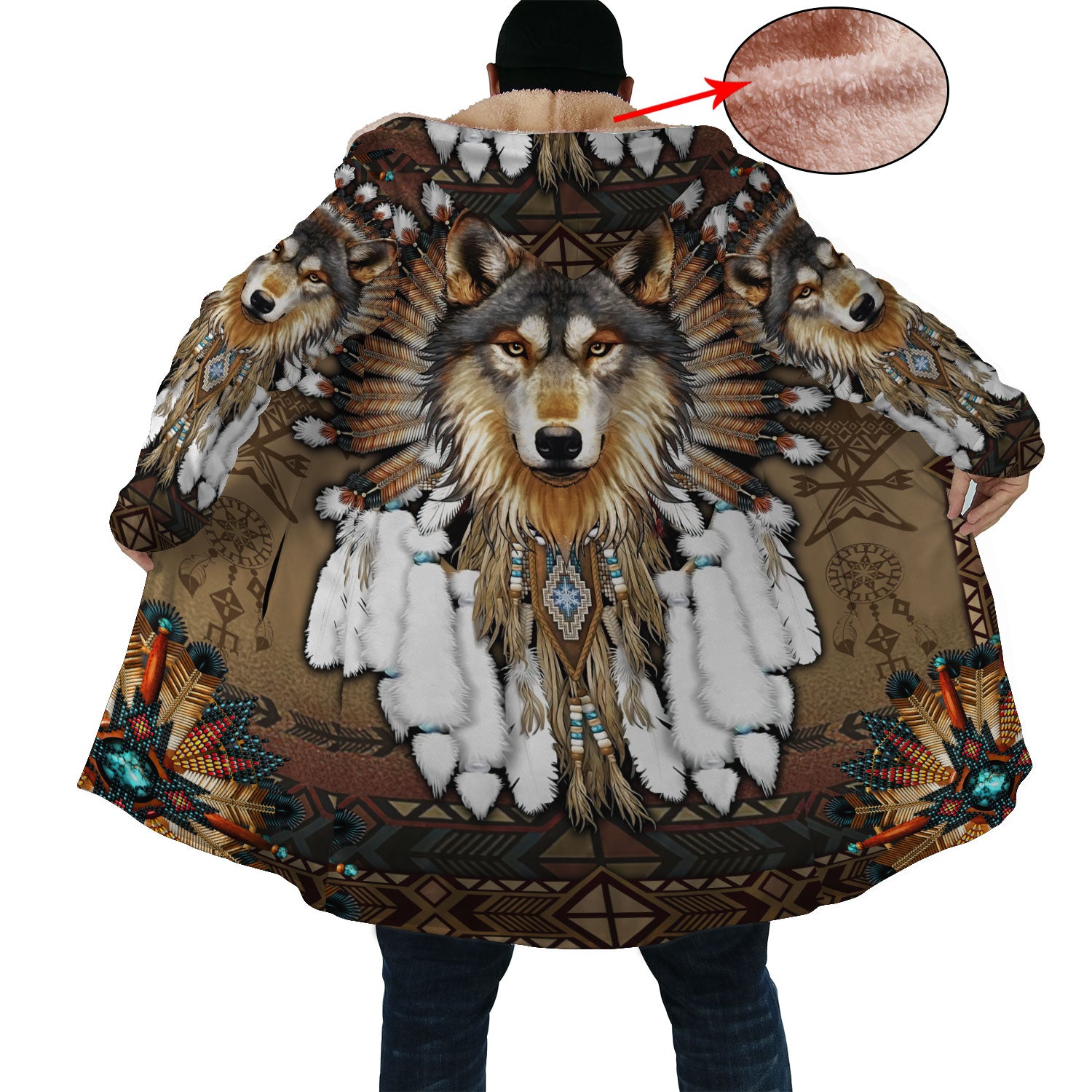 Wolf Native Pattern Cloak