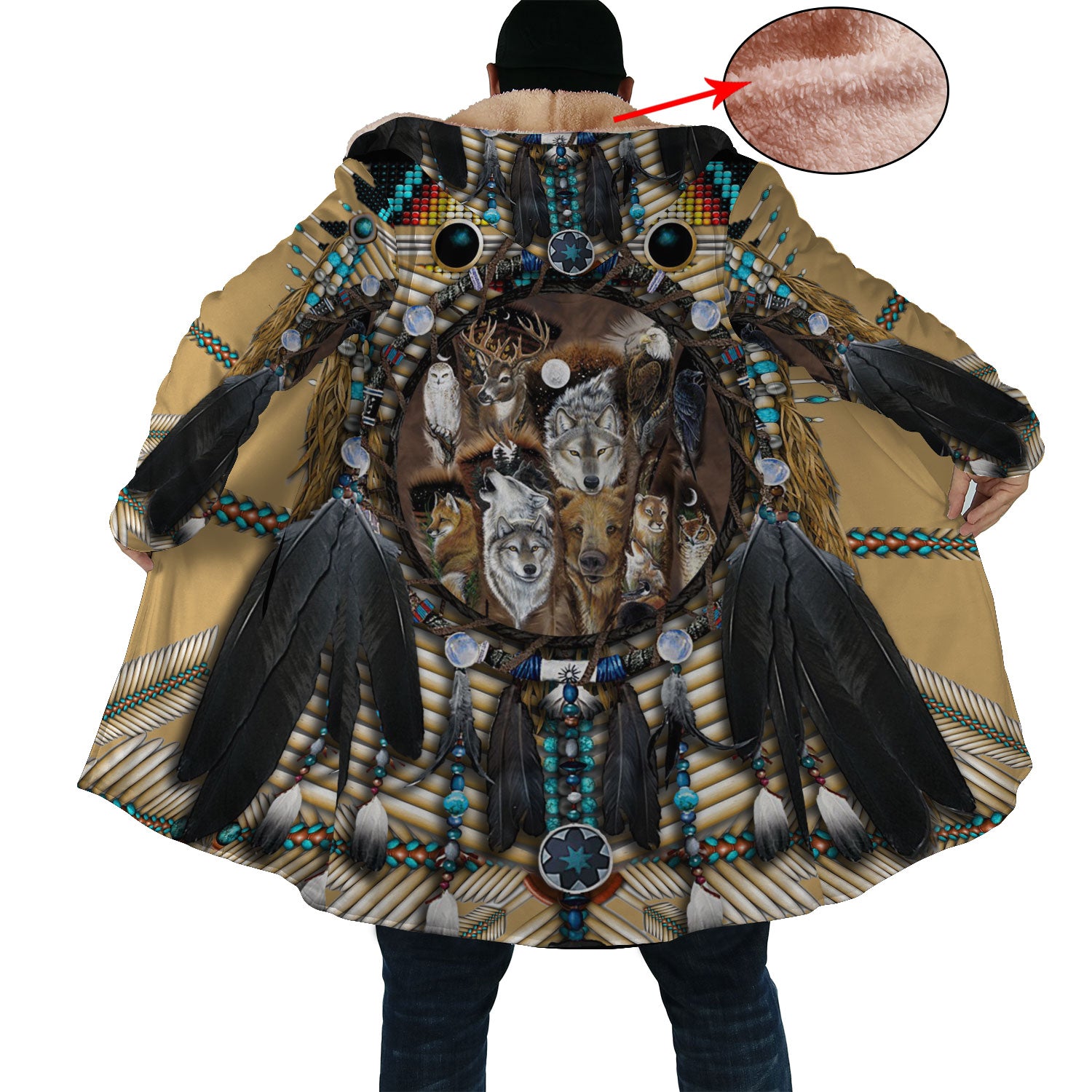 Wolf Native Pattern Cloak