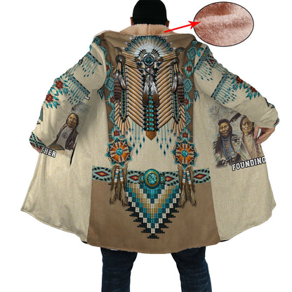 The Original Founding Fathers Horn Button Long Fleece Windbreaker NBD