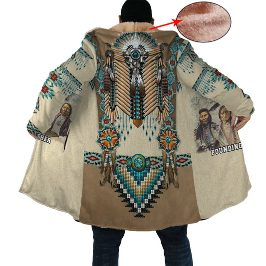 The Original Founding Fathers Horn Button Long Fleece Windbreaker NBD