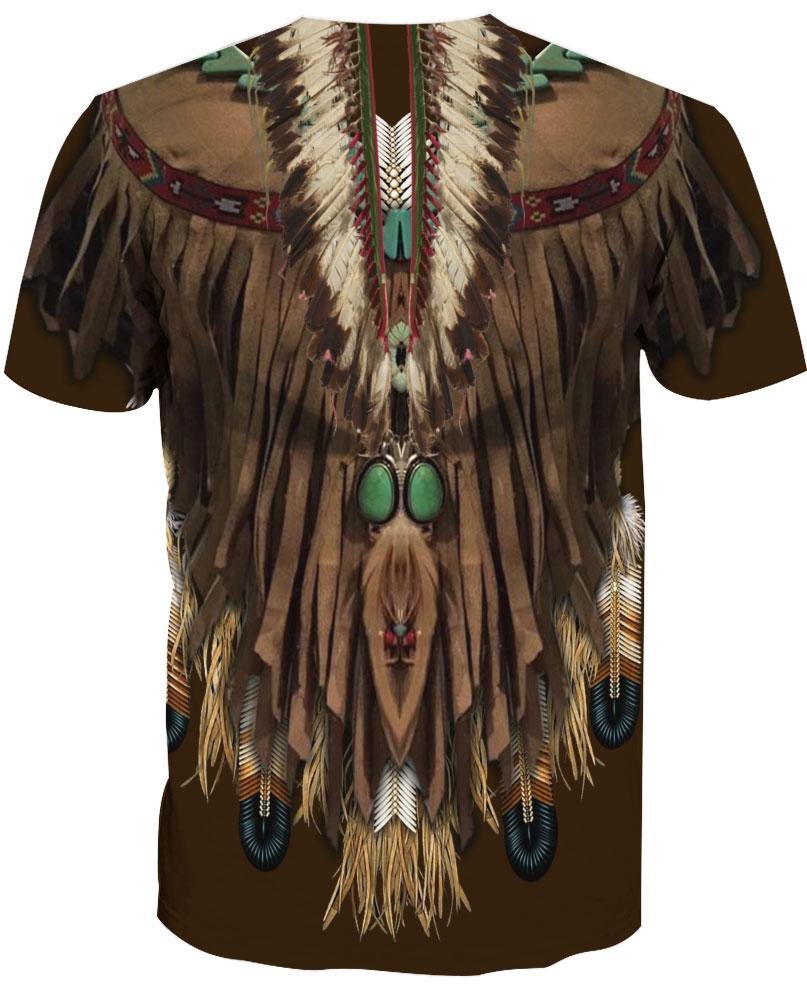 Dark Brown Printed Suede - Welcome Native Spirit