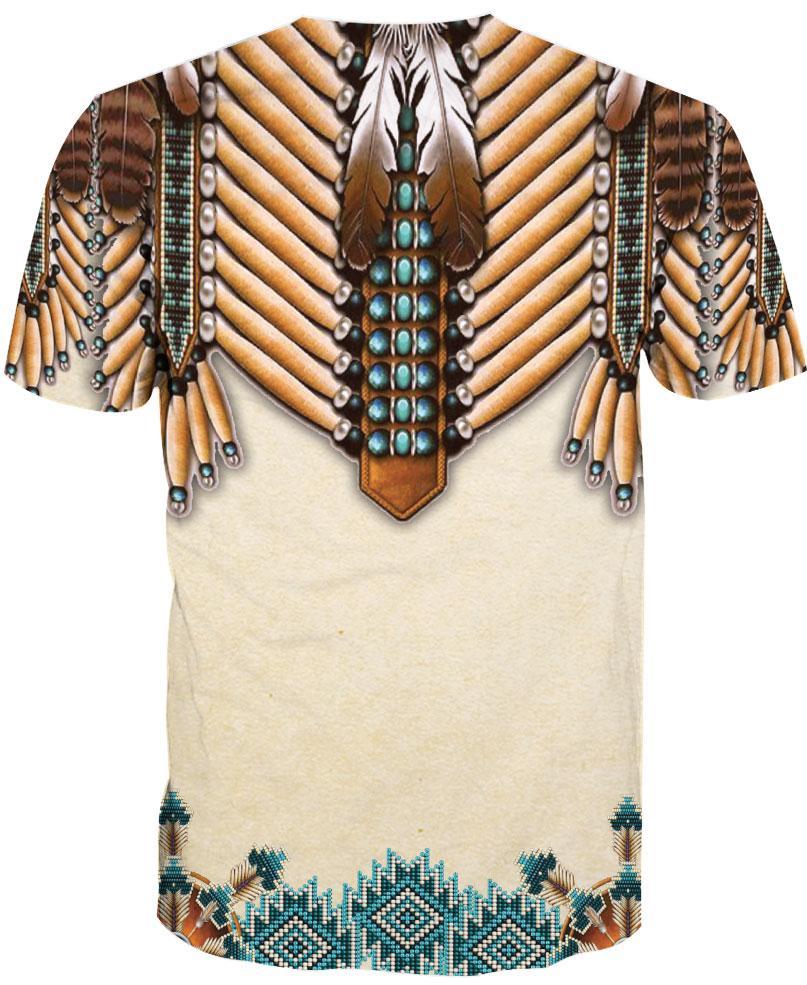 White Bead Native Chief 3D Hoodie - Native American Pride Shop