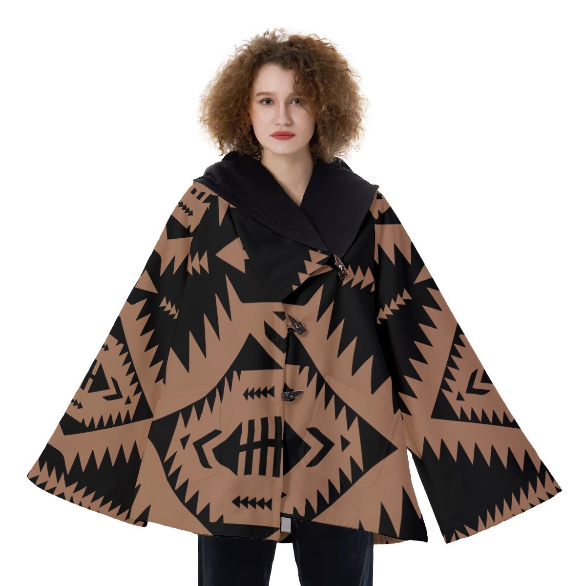 Native American Hooded Flared Coat NBD