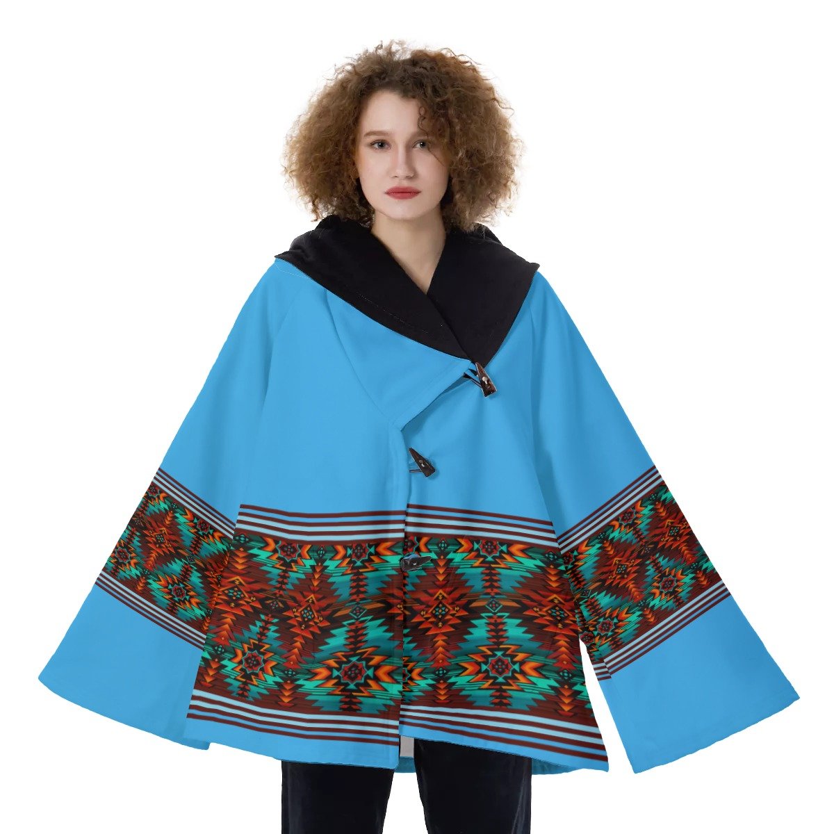 Native American Hooded Flared Coat NBD