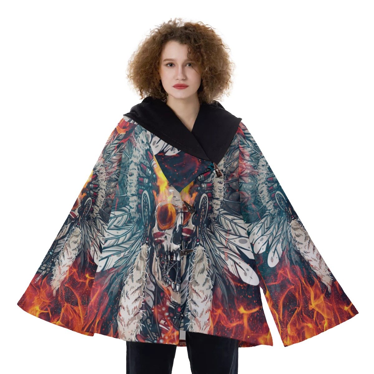 Native American Hooded Flared Coat NBD