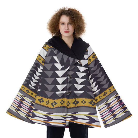 Native American Hooded Flared Coat NBD
