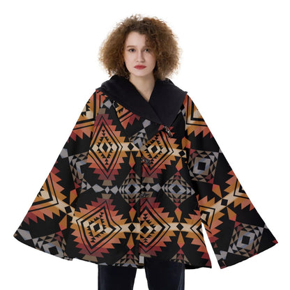 Native American Hooded Flared Coat NBD