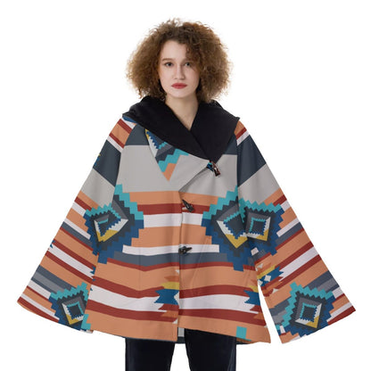 Native American Hooded Flared Coat NBD