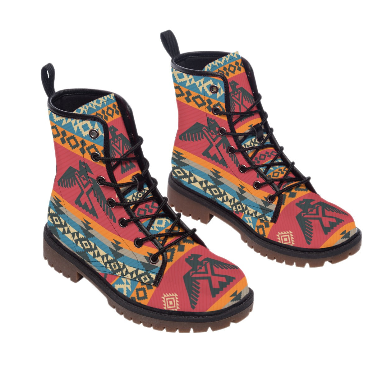 Pattern Native Leather Martin Short Boots NBD