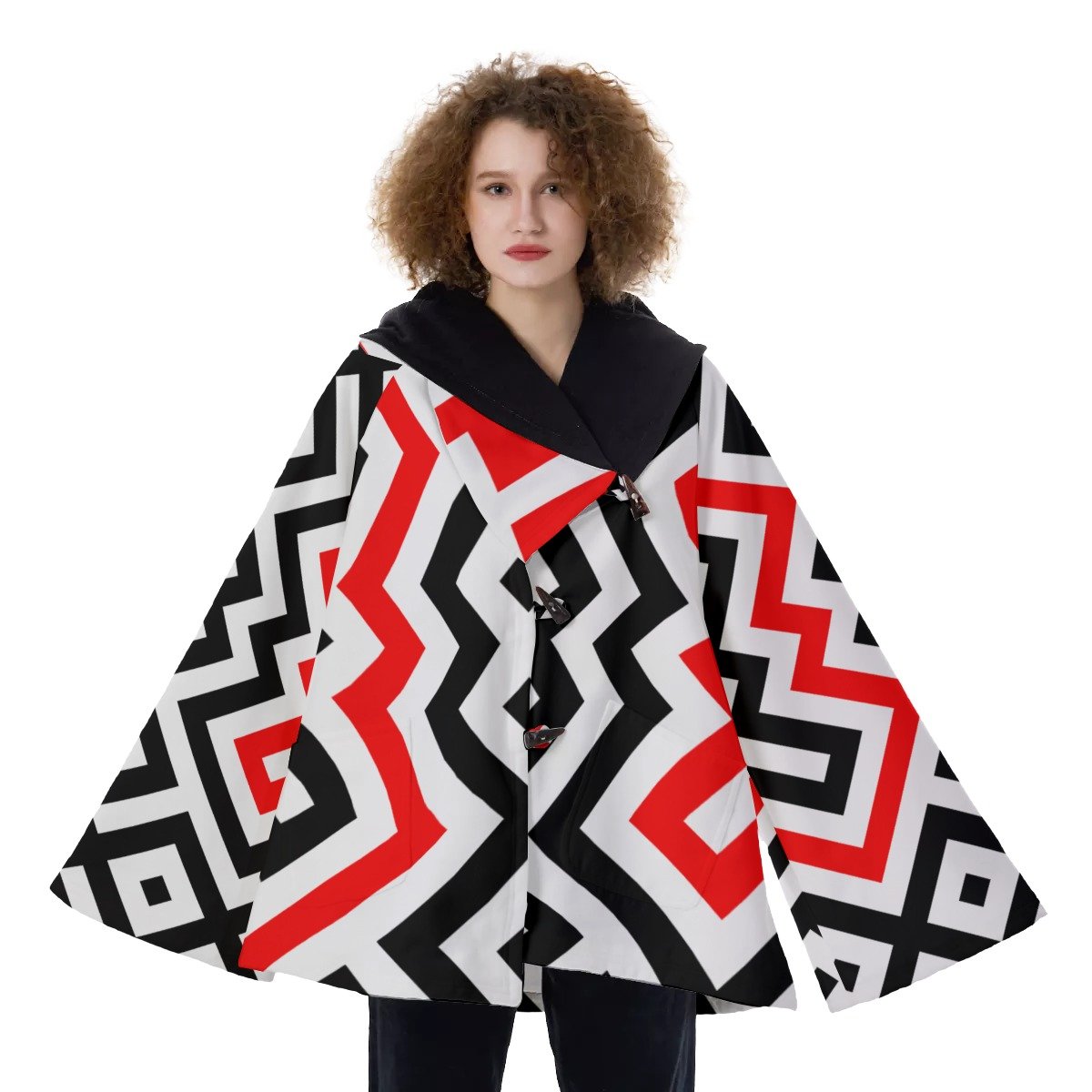 Native American Hooded Flared Coat NBD