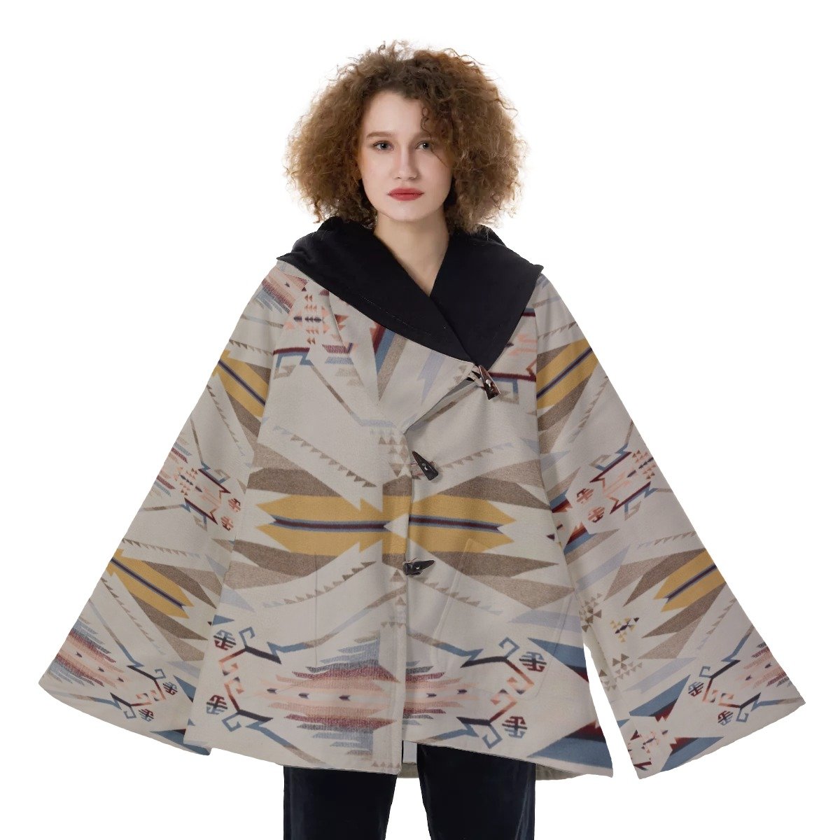 Native American Hooded Flared Coat NBD