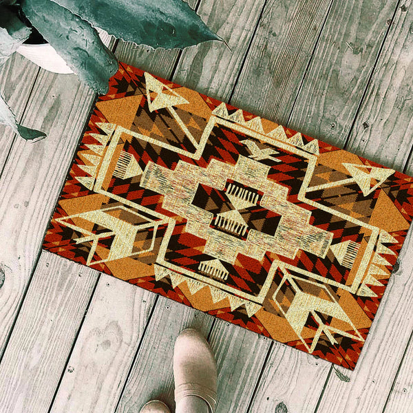 Doormat Native Tribal Yellow Arrow Native Doormat - Native Heritage Store