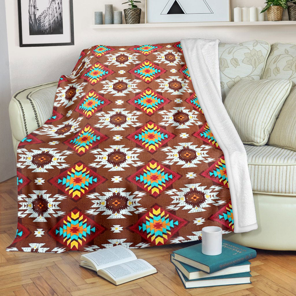Brown Pattern Fleece Blanket