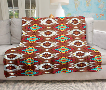 Brown Pattern Fleece Blanket