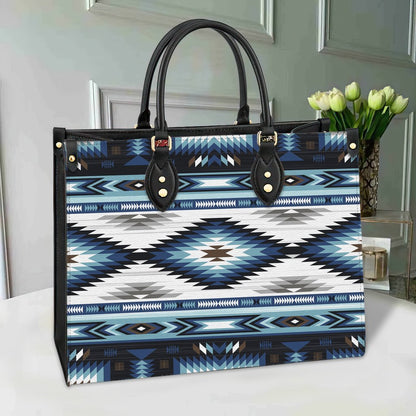 Blue Colors Pattern Leather Bag NBD