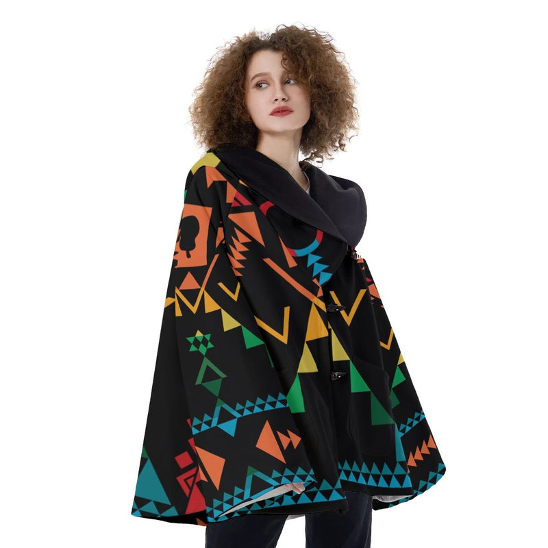 Native American Hooded Flared Coat NBD