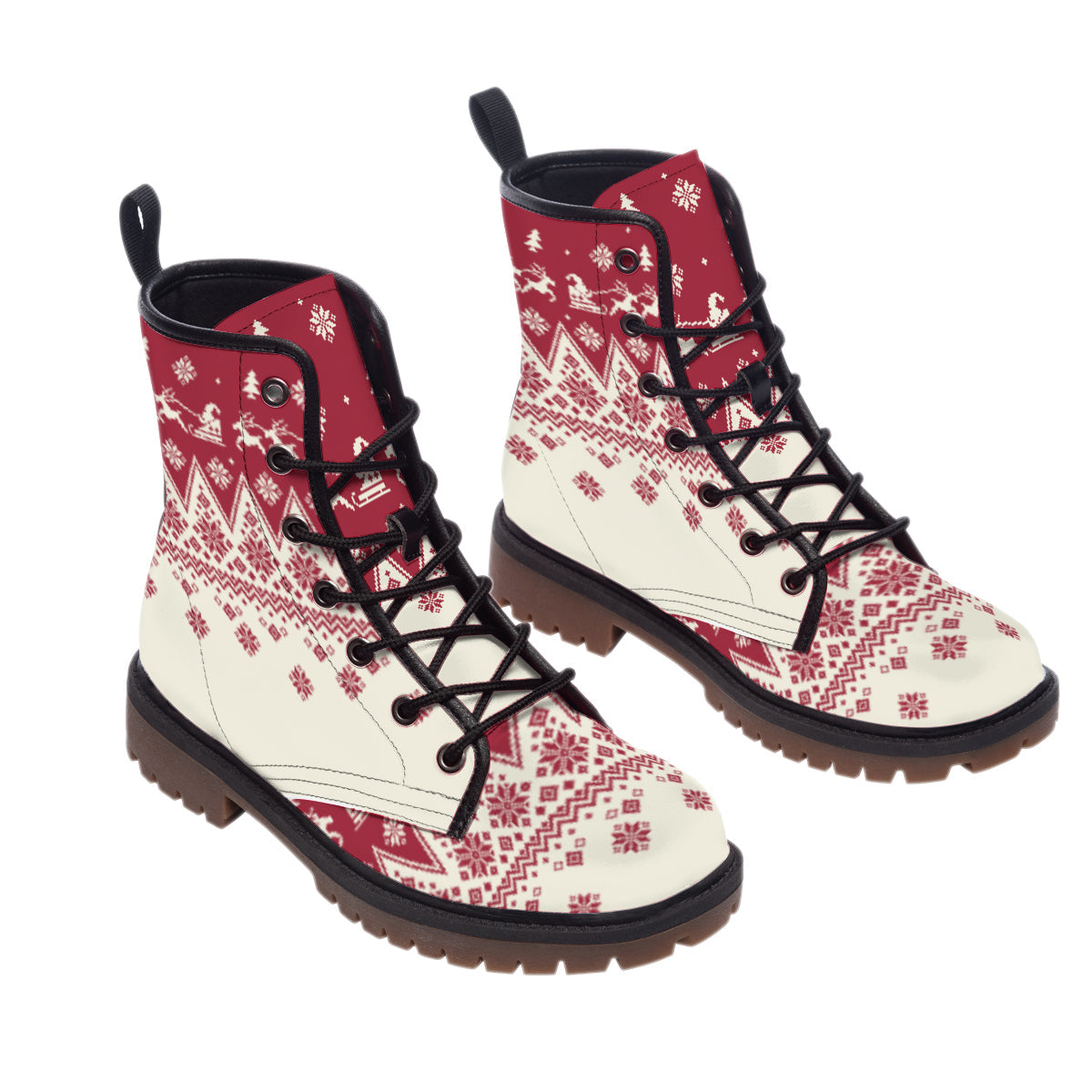 Pattern Native Leather Martin Short Boots NBD
