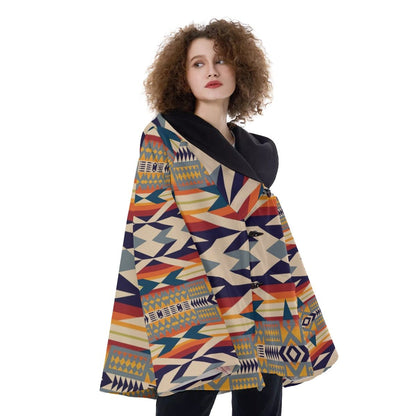 Native American Hooded Flared Coat NBD
