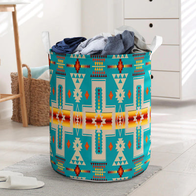 Turquoise Tribe Design Laundry Basket 15 NBD