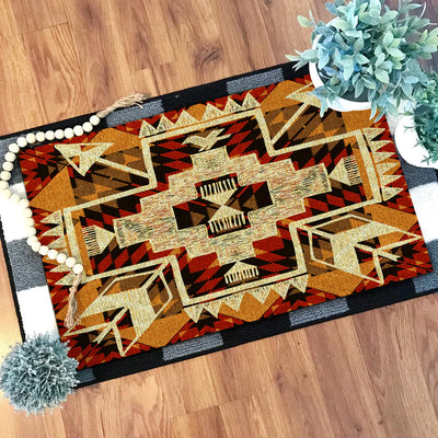 Tribal Yellow Arrow Native Doormat