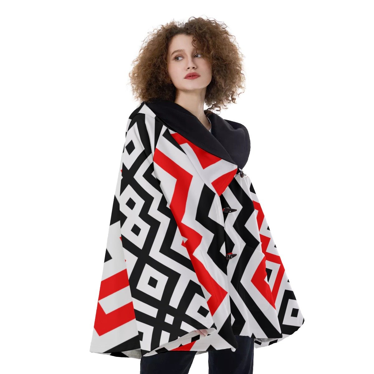 Native American Hooded Flared Coat NBD