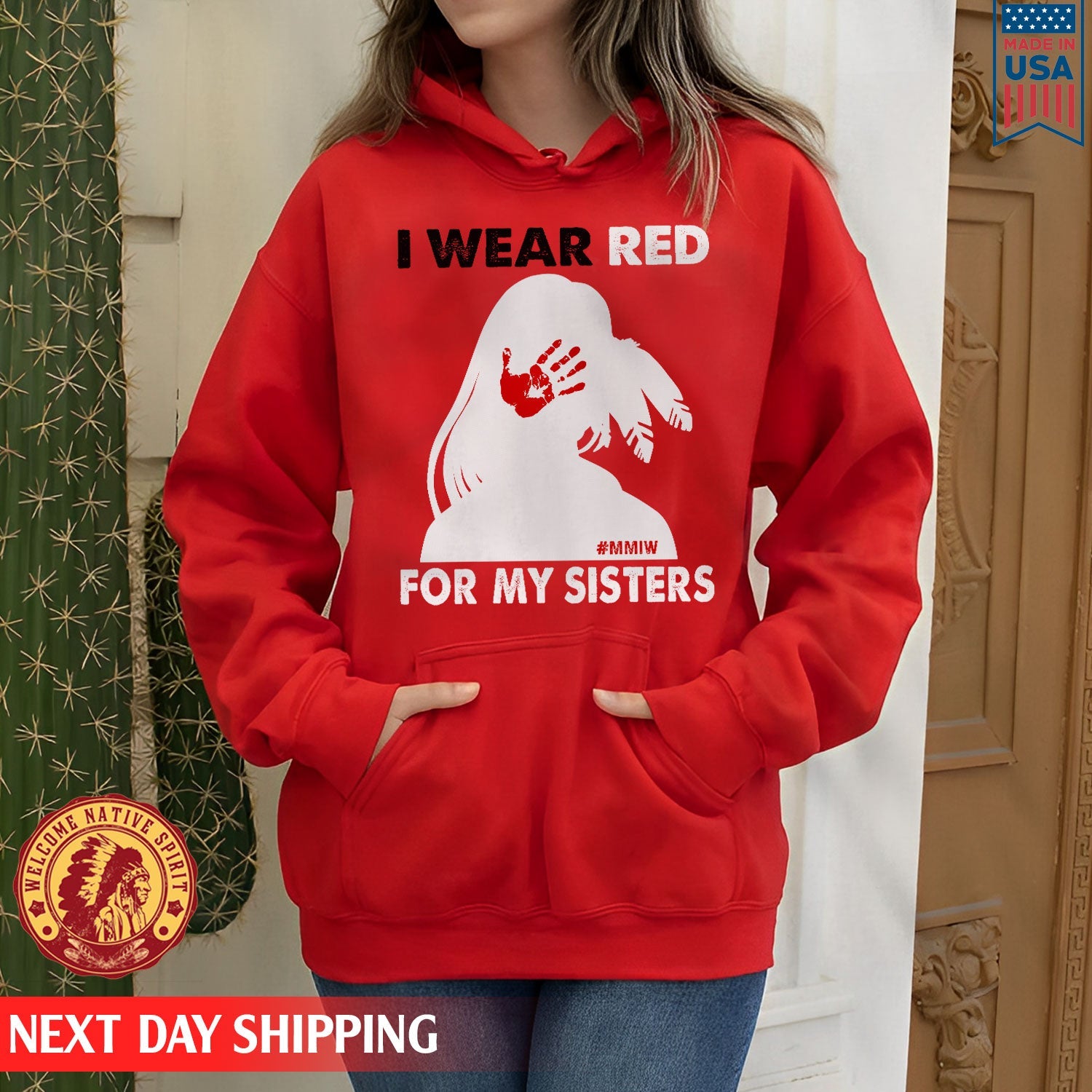 I Wear Red For My Sister, No More Stolen Sisters Shirts