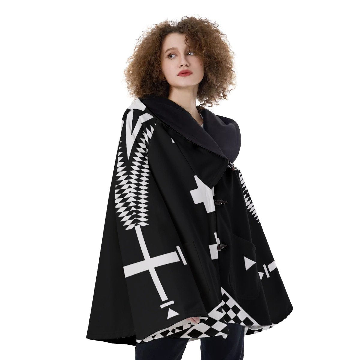 Native American Hooded Flared Coat NBD