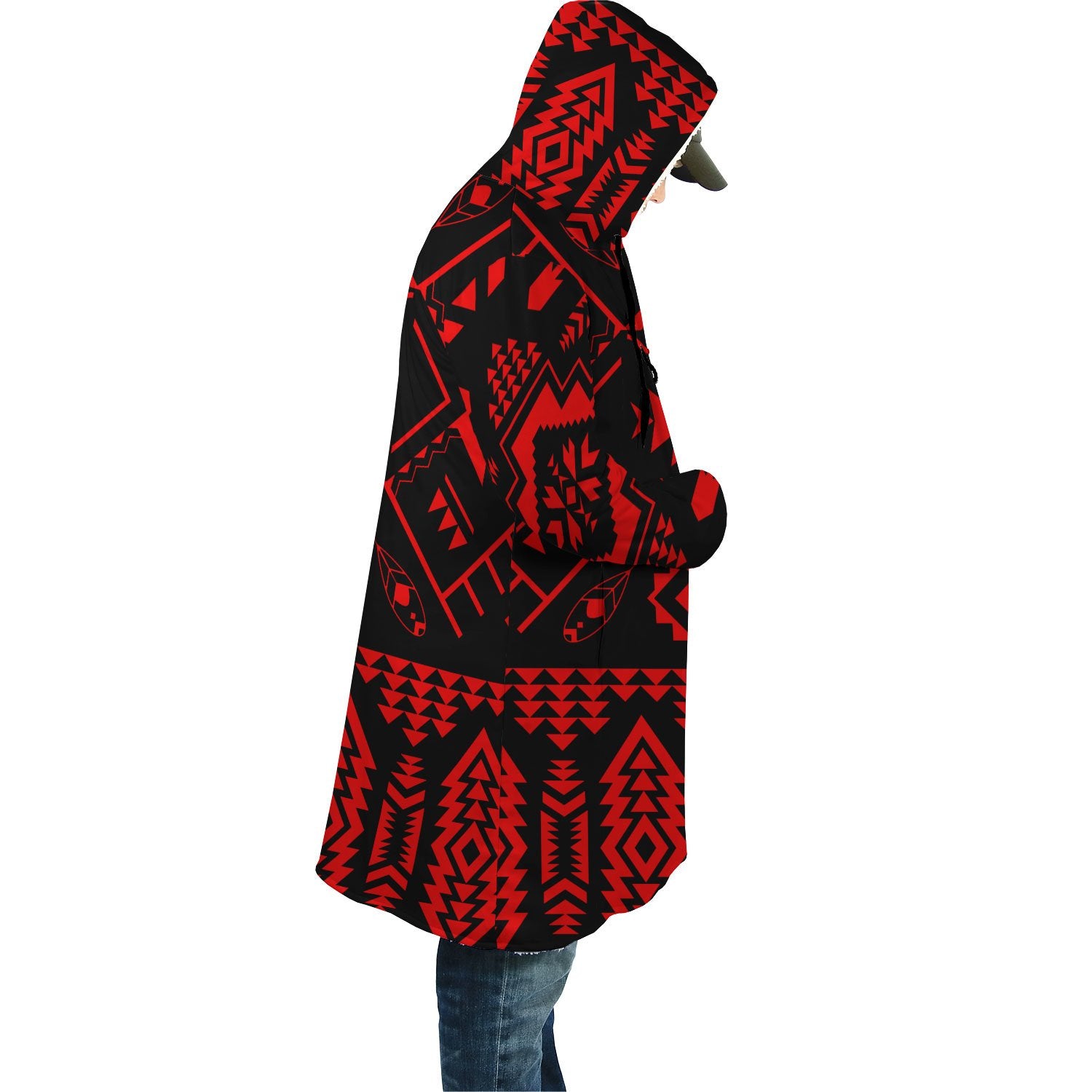 Red Pattern Native Cloak