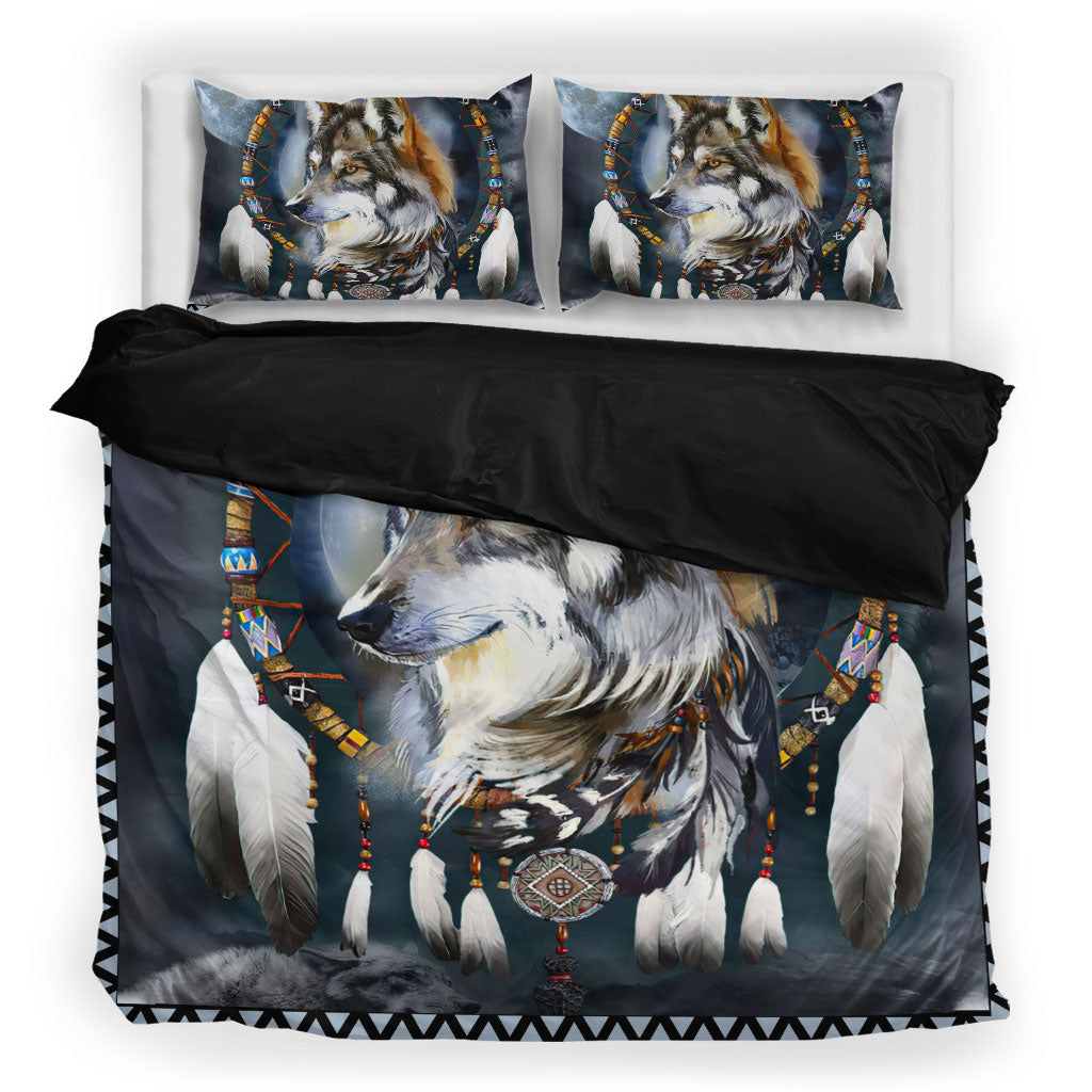 Wolf Native American Bedding Set