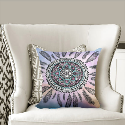 Peace Circle Dream Catcher Pillow Cover WCS