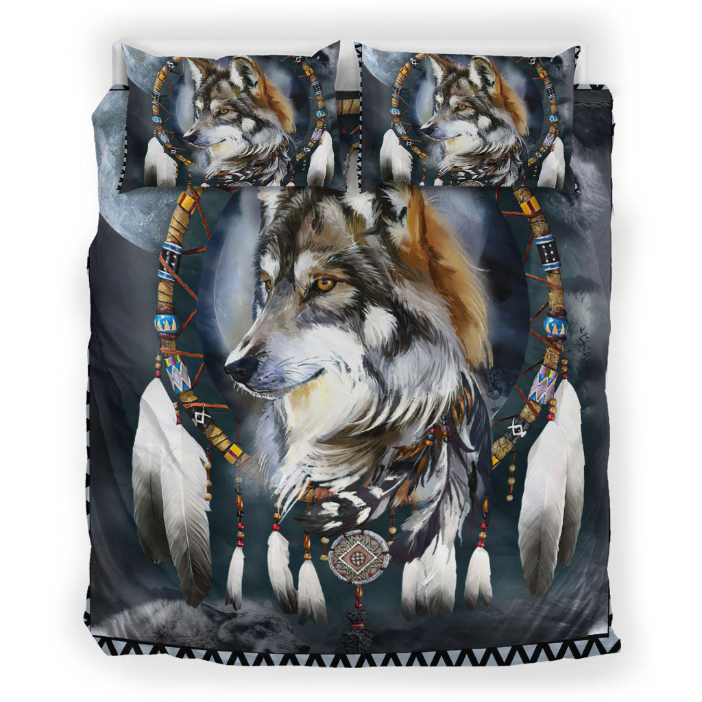 Wolf Native American Bedding Set