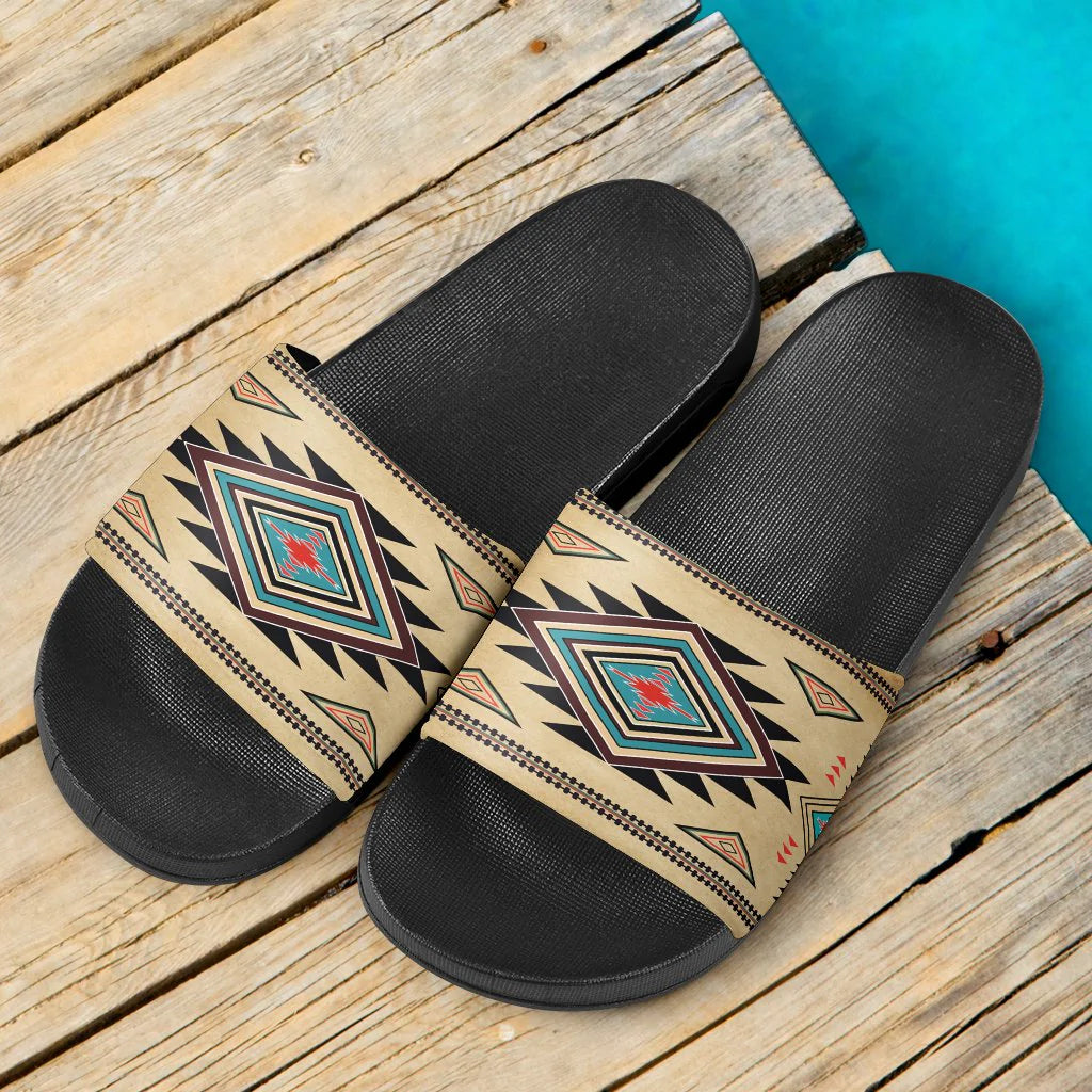 Pattern Native American Slide Sandals NBD
