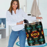Native American Patterns Black Red Laundry Basket NBD