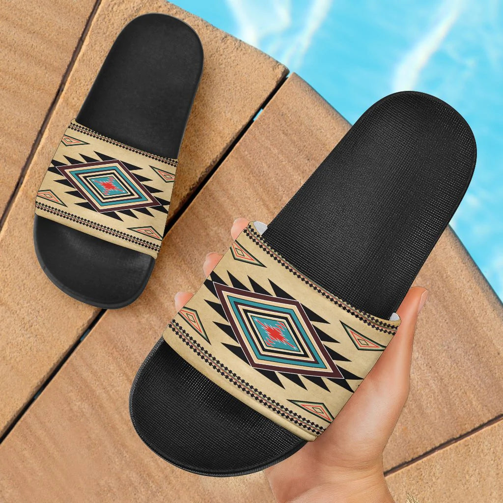 Pattern Native American Slide Sandals NBD