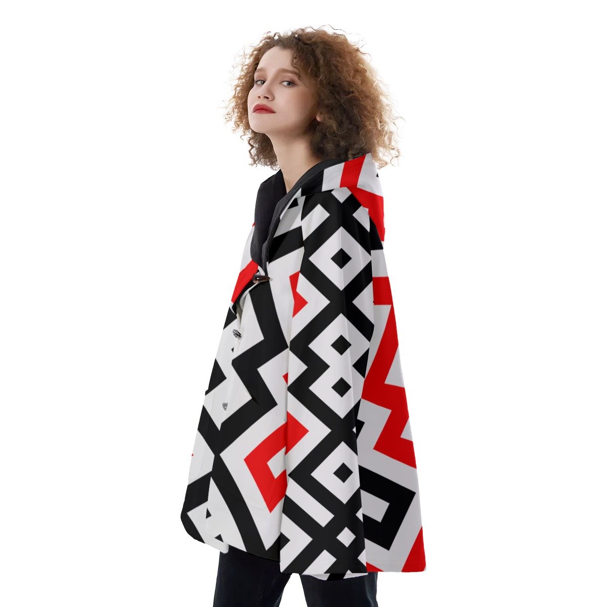 Native American Hooded Flared Coat NBD