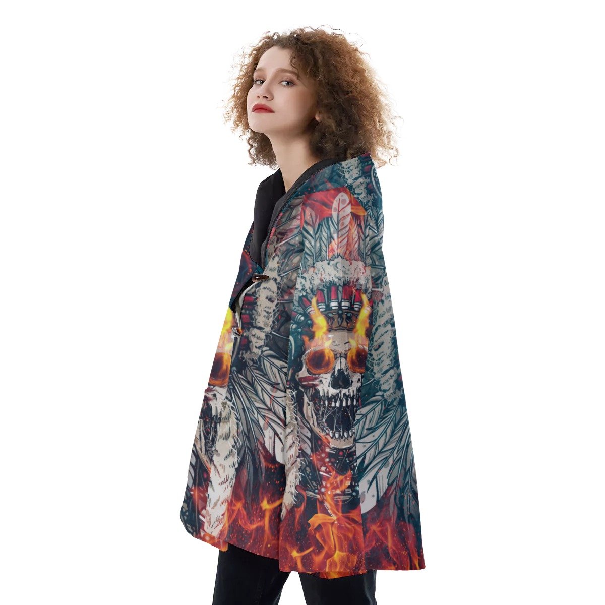 Native American Hooded Flared Coat NBD