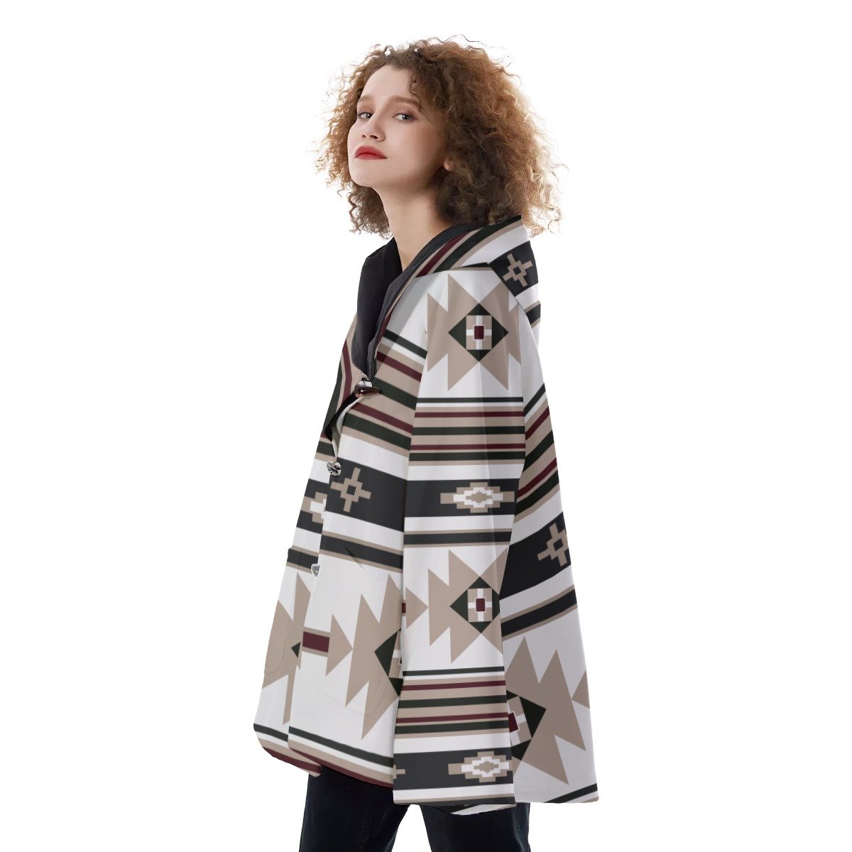 Native American Hooded Flared Coat NBD