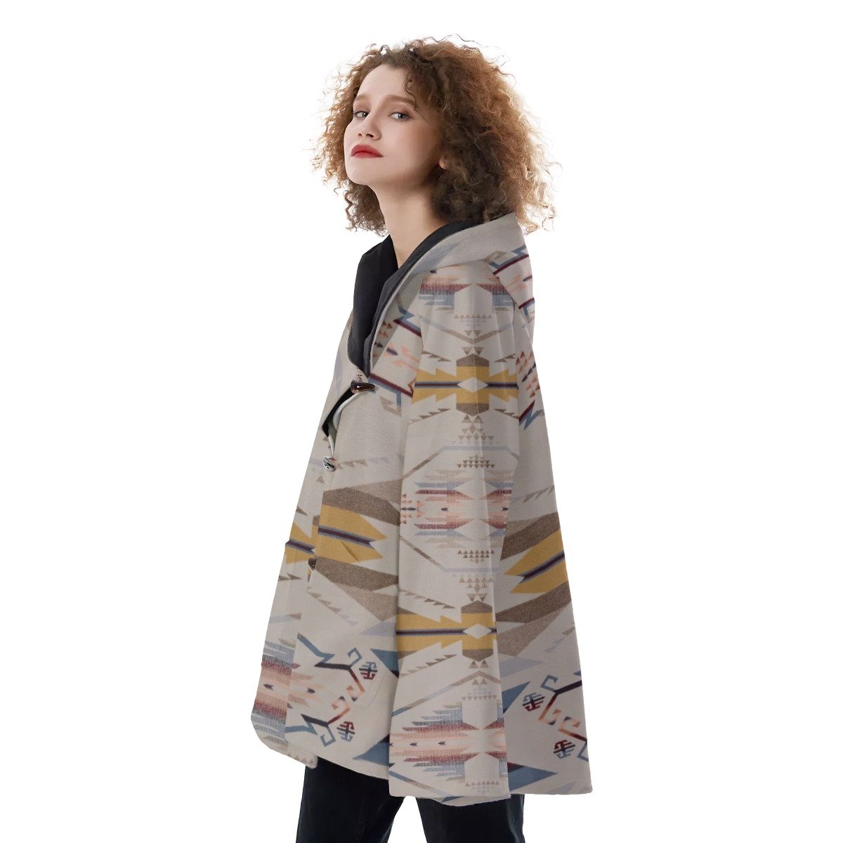 Native American Hooded Flared Coat NBD