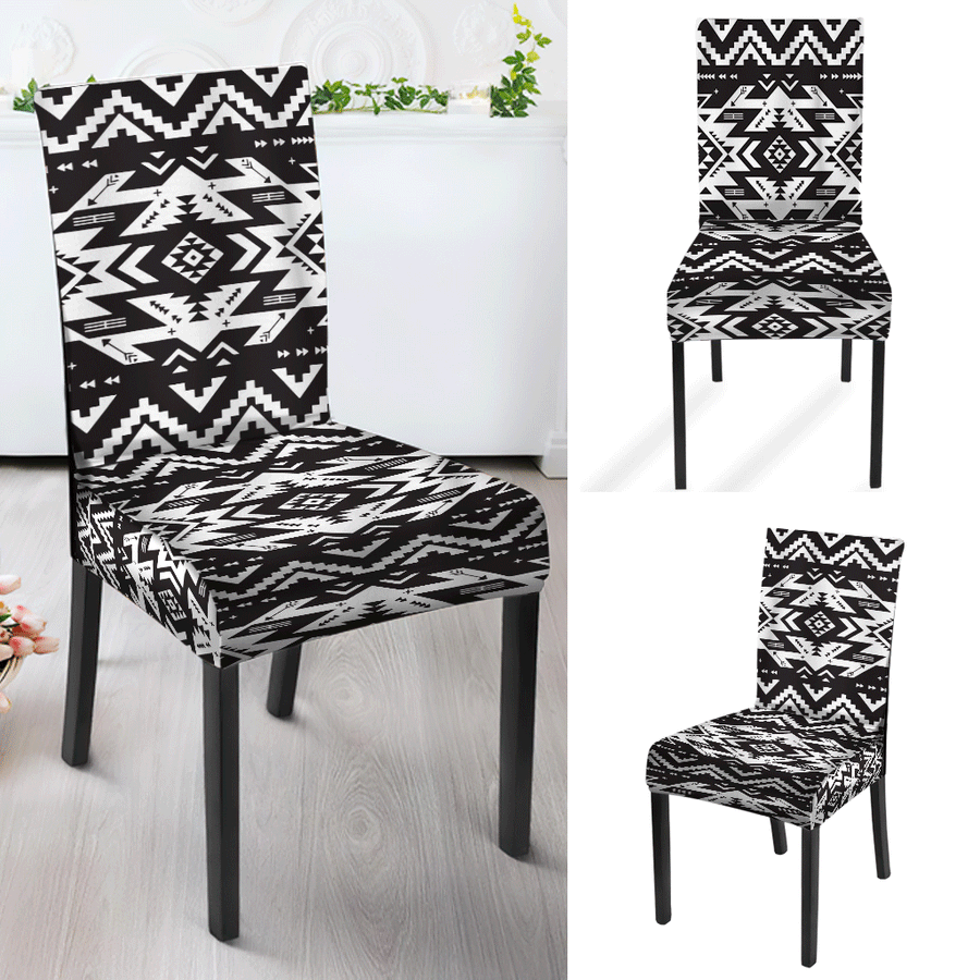 Blackwhite Pattern Design Native American Tablecloth - Chair cover NBD