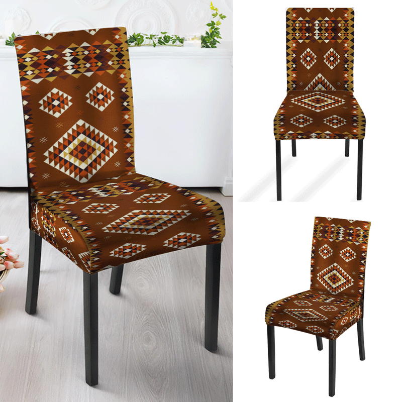 Brown Pattern Design Native American Tablecloth - Chair cover NBD