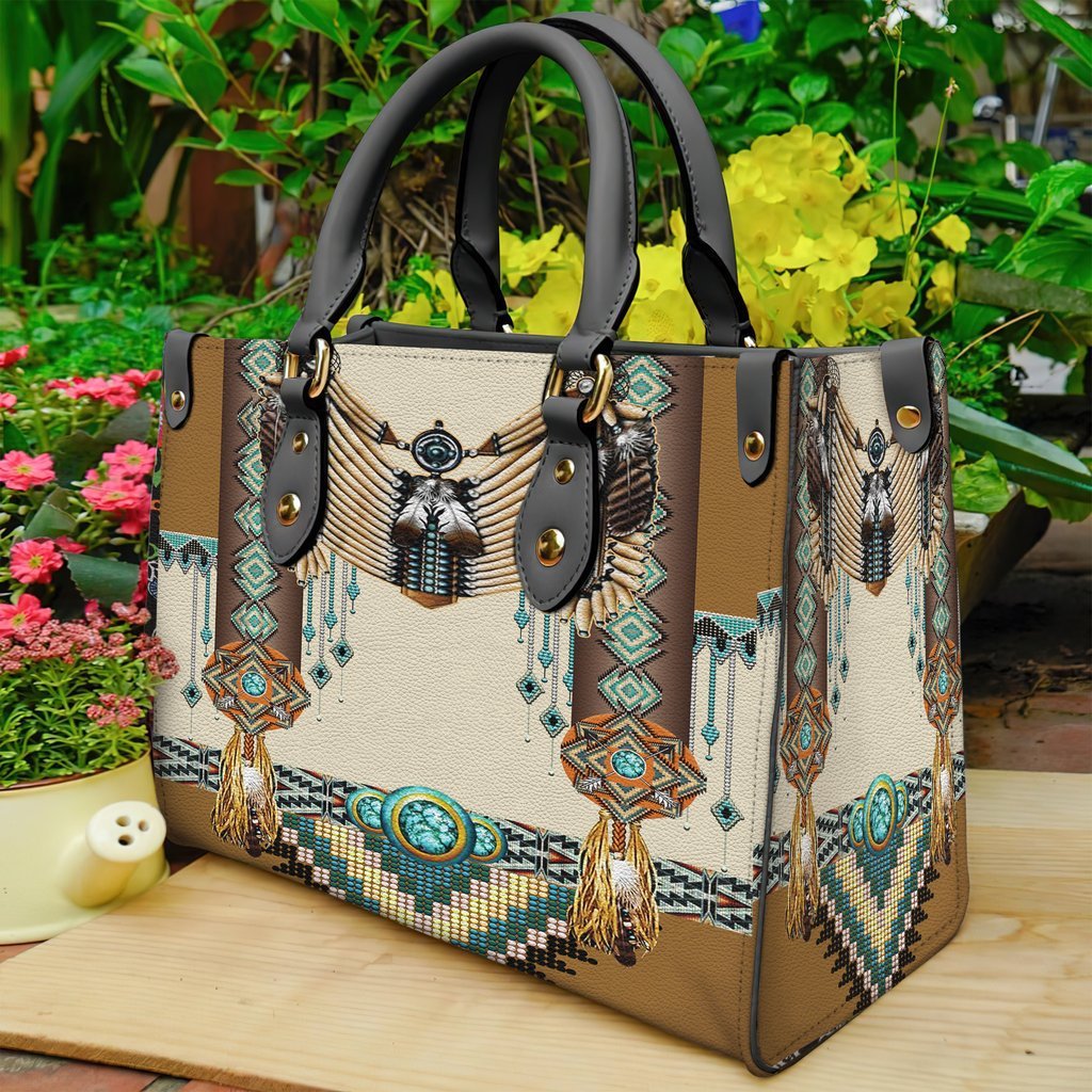 Brown Pattern Breastplate Native Leather Bag NBD