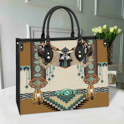 Brown Pattern Breastplate Native Leather Bag NBD